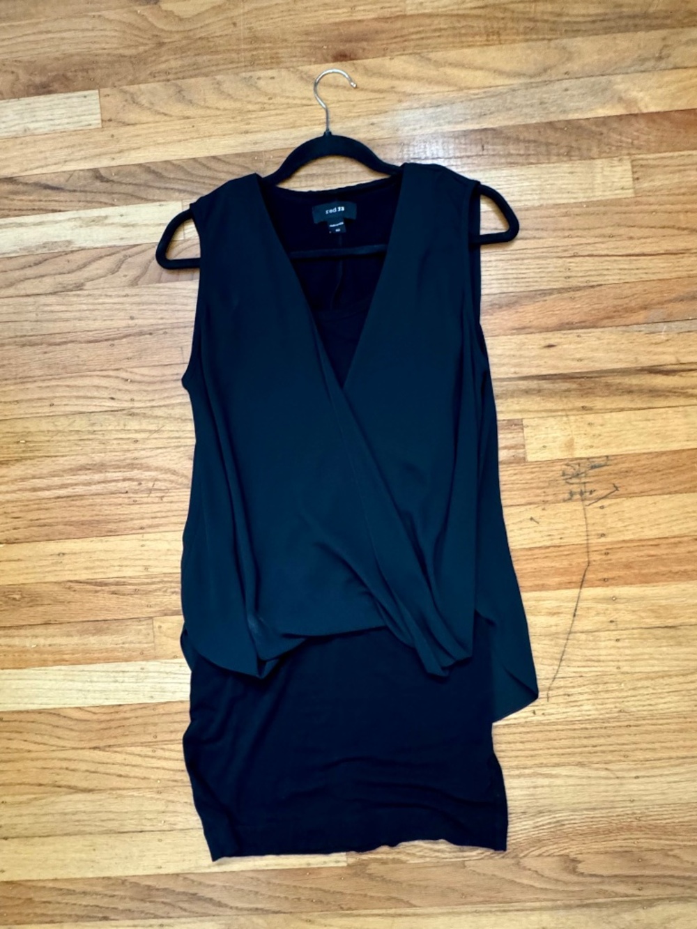 Red23 Black Dress with Sheer Draping